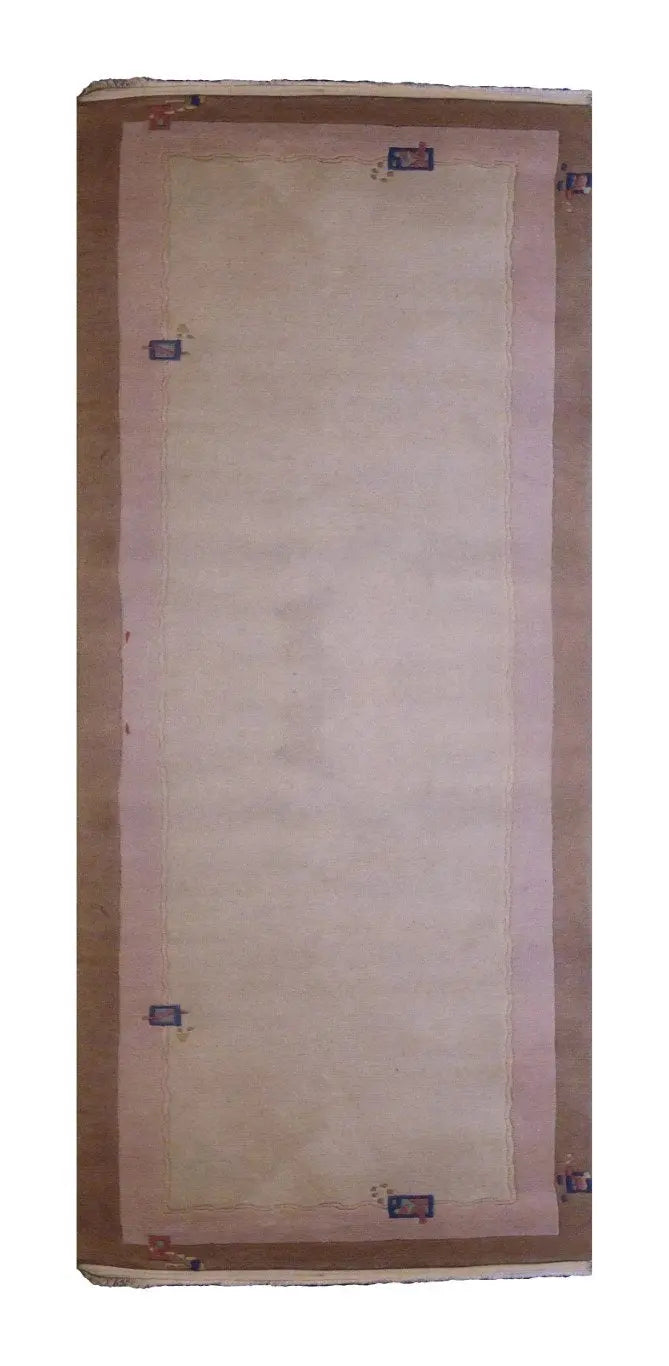 One Of The Kind Indian Hand-Knotted Gabbeh Rug 8'2" X 2'9"